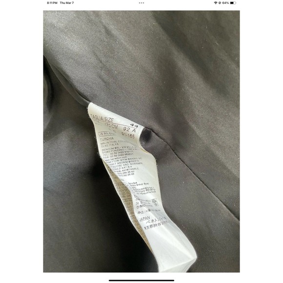 United Colors of Benetton Puffer Jacket W/Sweater Sleeves Full Zip Size 44/XS - Picture 5 of 10